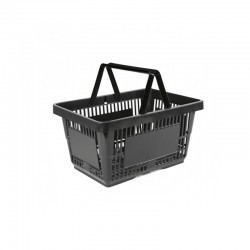 Cesta de Compras com Pegas - 22L - Preto