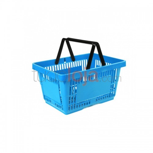 Cesta de Compras com Pegas - 22L - Azul