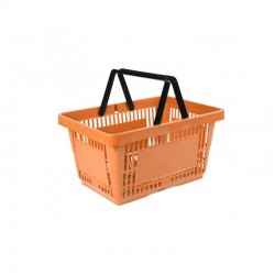 Cesta de Compras com Pegas - 22L - Laranja