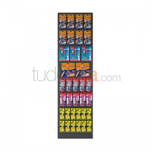 Painel Perfurado 1800x500 com Ganchos - Preto